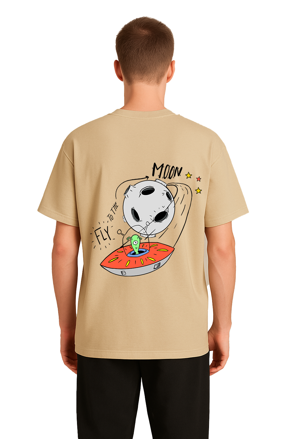 FLY MOON OVERSIZED COTTON T-SHIRT