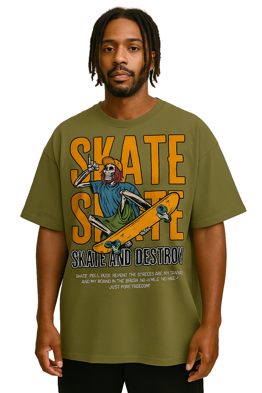 SKATE OVERSIZED COTTON T-SHIRT