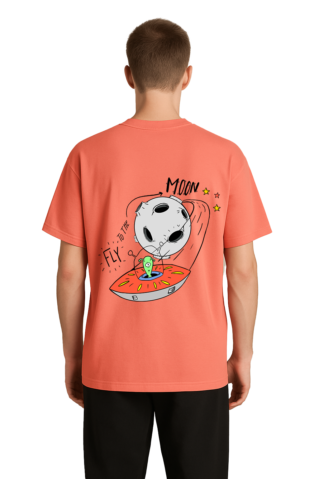 FLY MOON OVERSIZED COTTON T-SHIRT