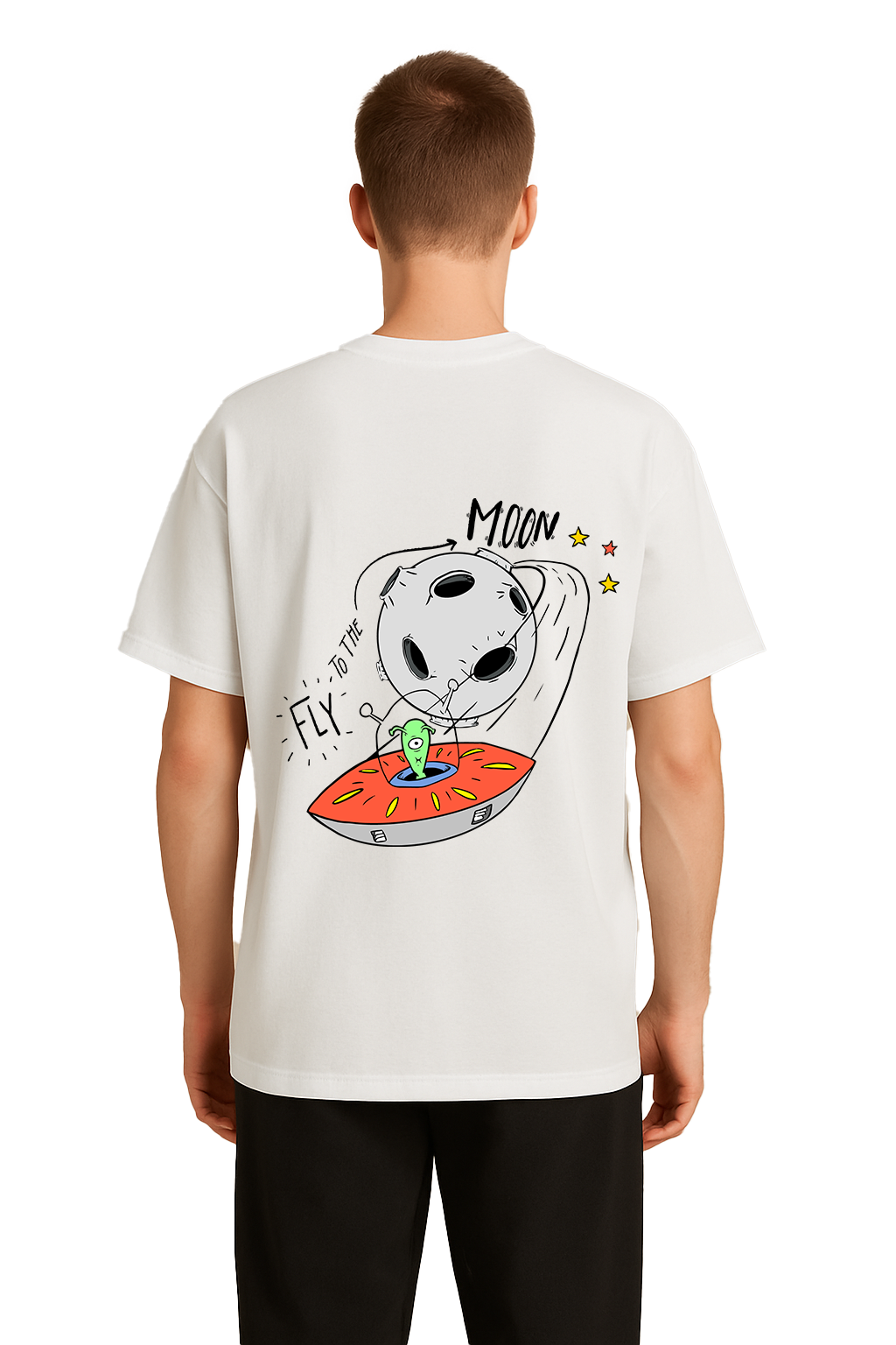 FLY MOON OVERSIZED COTTON T-SHIRT