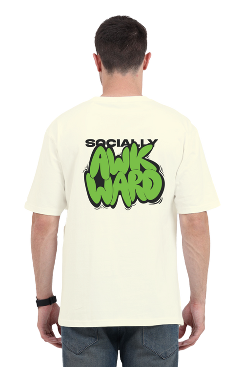 AWKWARD OVERSIZED COTTON T-SHIRT