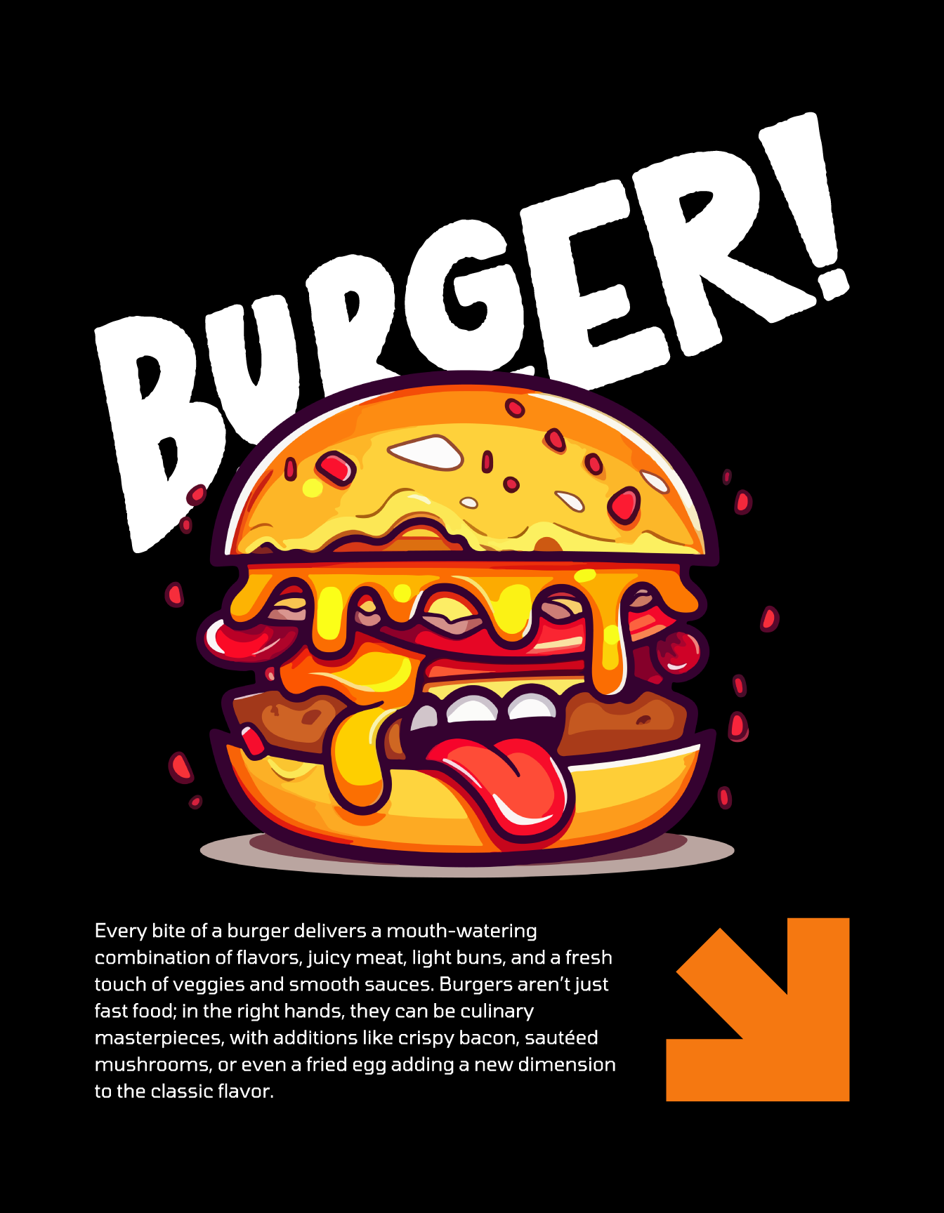 BURGER OVERSIZED COTTON T-SHIRT