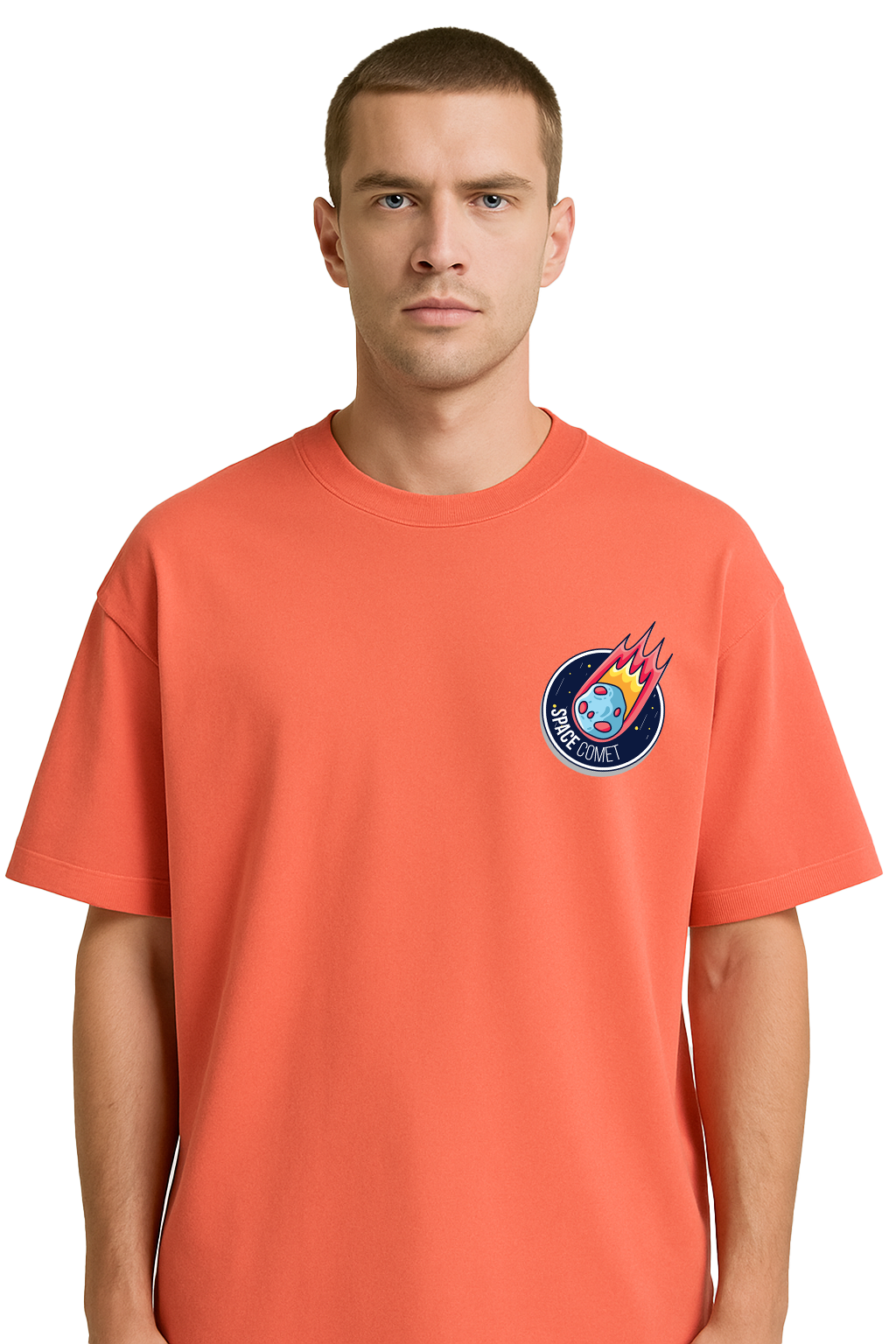 SPACE OVERSIZED COTTON T-SHIRT