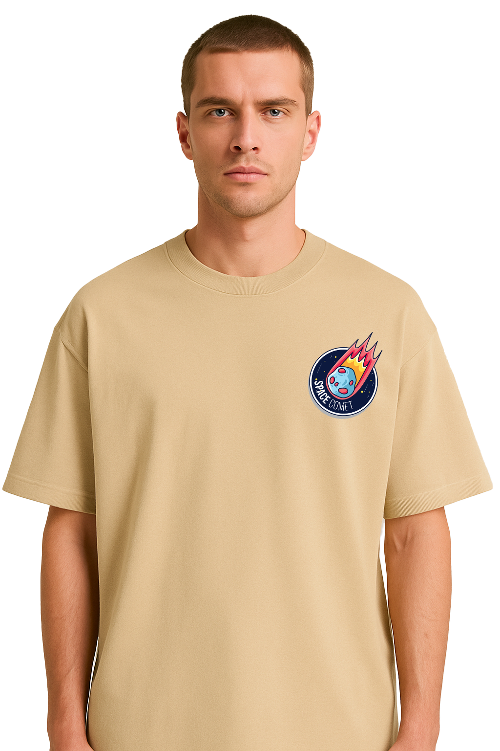 SPACE OVERSIZED COTTON T-SHIRT
