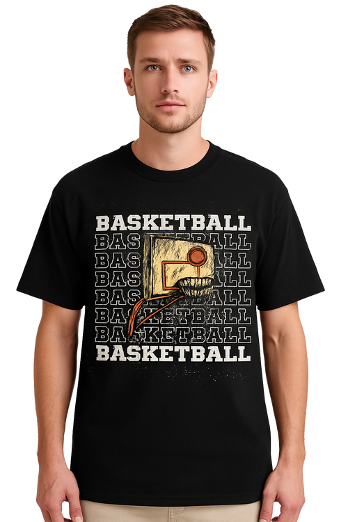 BASKETBALL OVERSIZED COTTON T-SHIRT