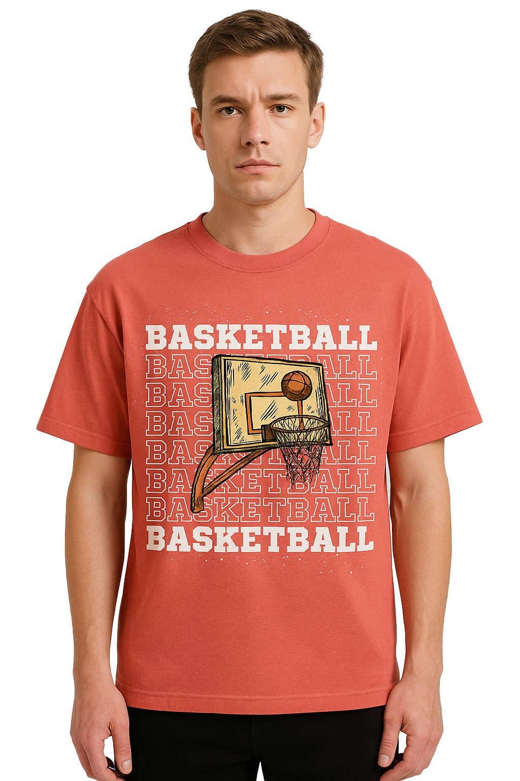 BASKETBALL OVERSIZED COTTON T-SHIRT
