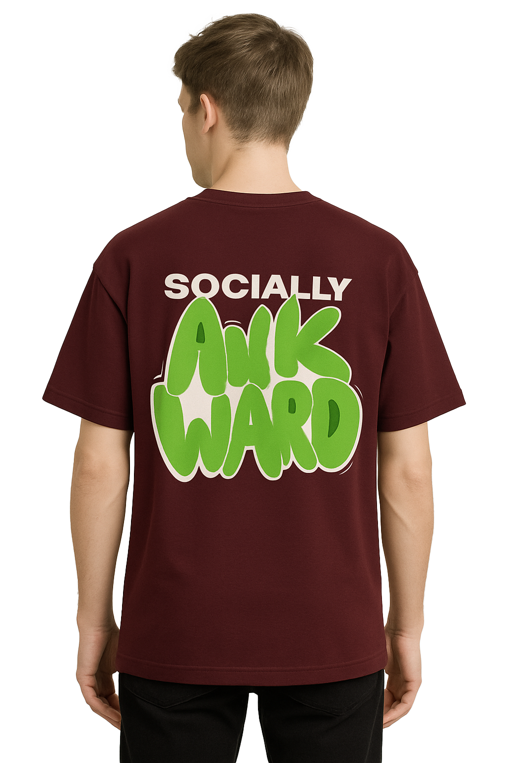 AWKWARD OVERSIZED COTTON T-SHIRT