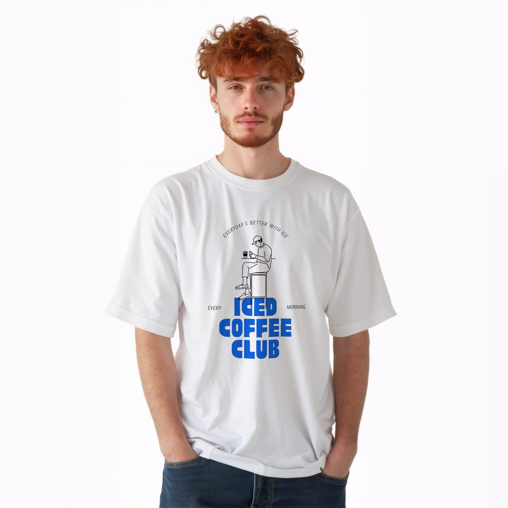 ICED COFFEE OVERSIZED COTTON T-SHIRT