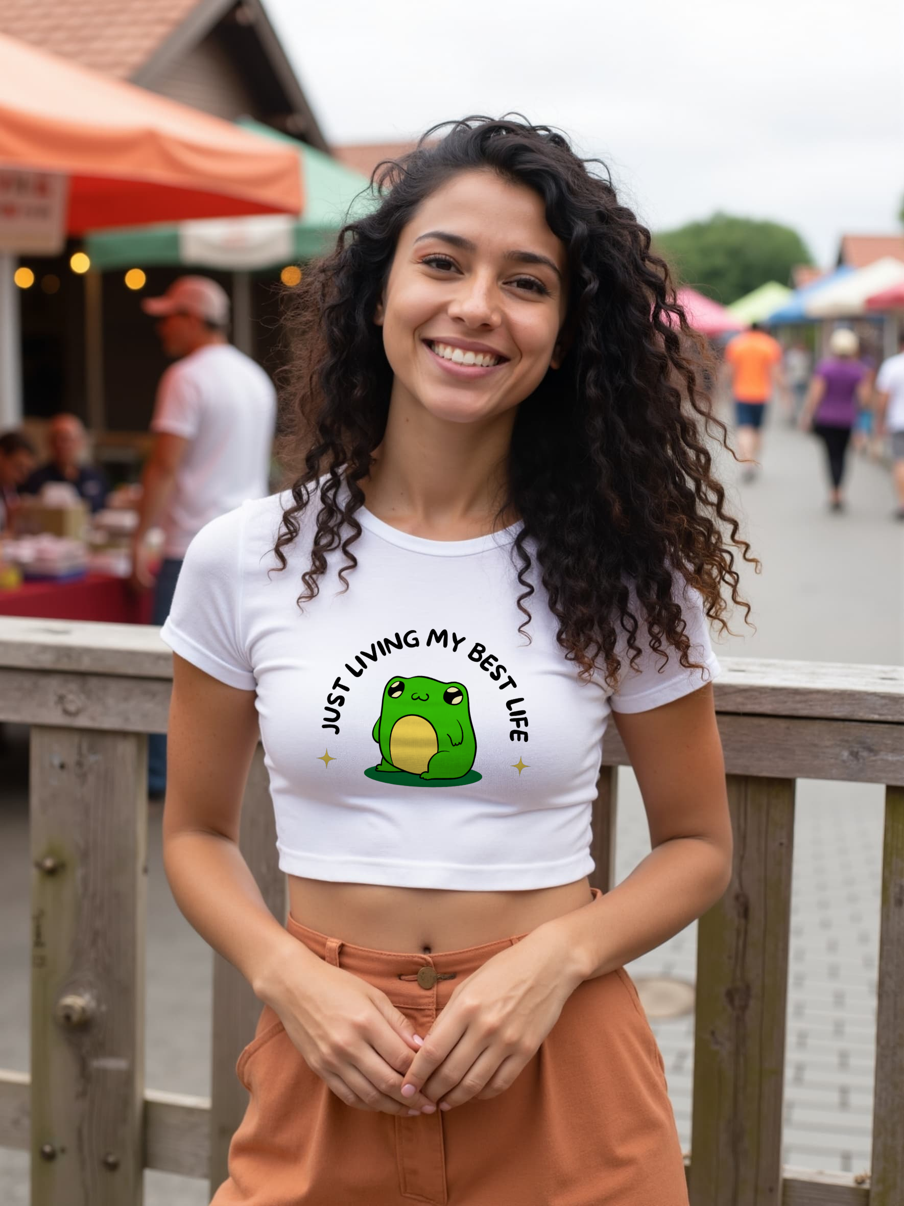 FROG CROP REGULAR FIT T-SHIRT