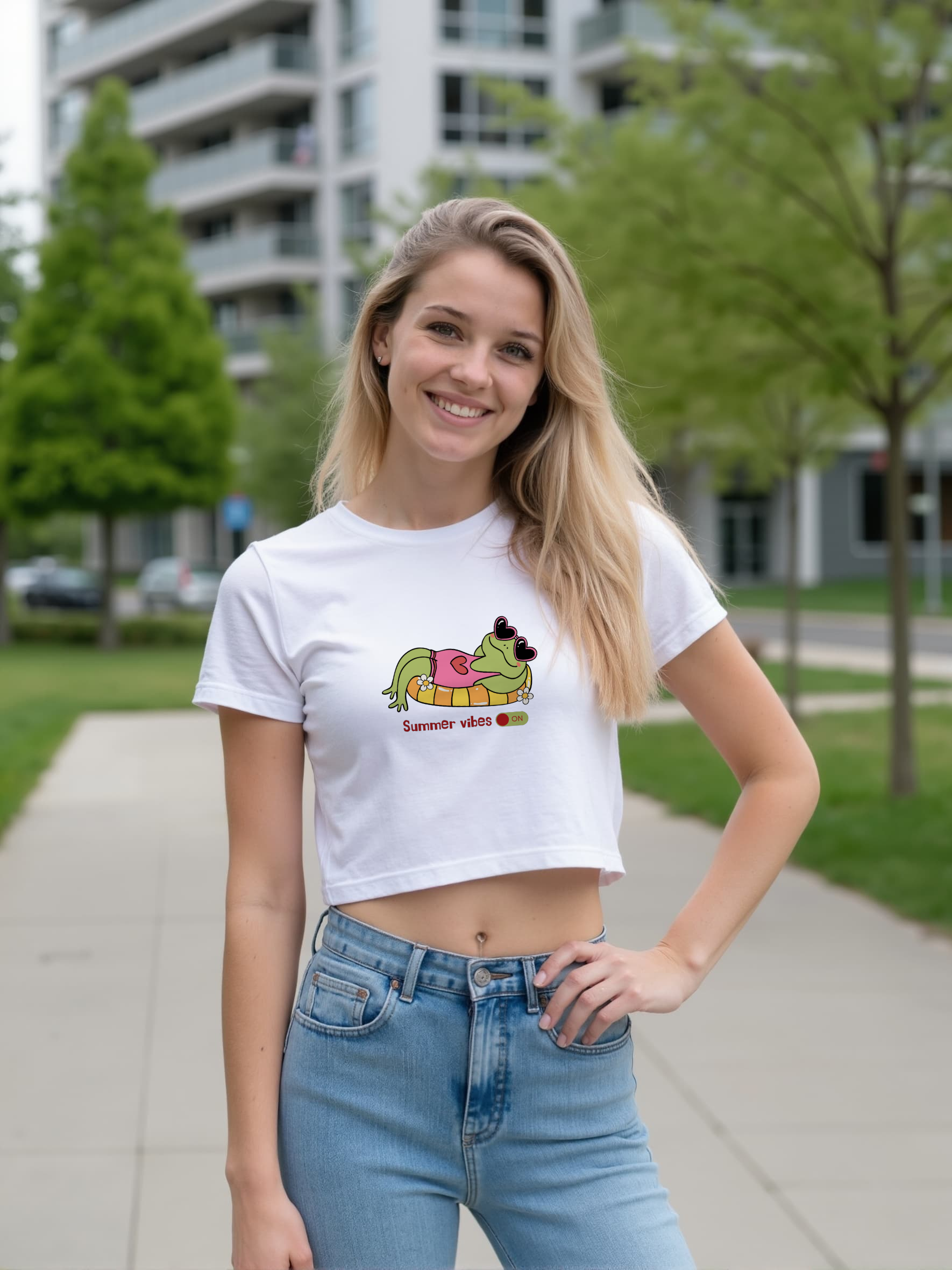 SUMMER CROP REGULAR FIT T-SHIRT