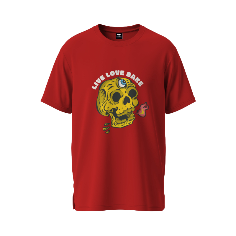 LIVE LOVE BAKE OVERSIZED COTTON T-SHIRT