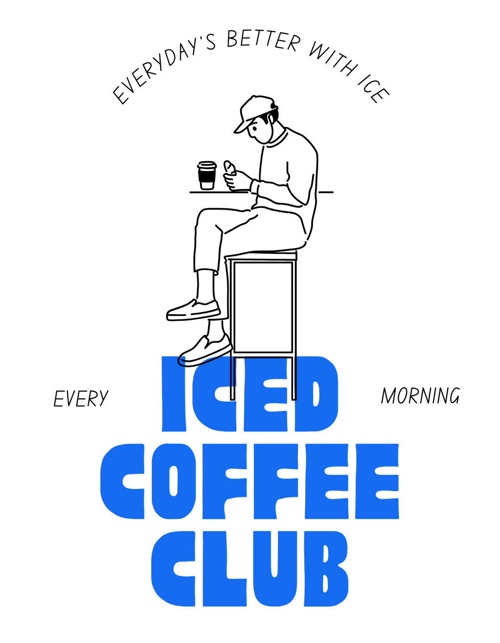 ICED COFFEE OVERSIZED COTTON T-SHIRT