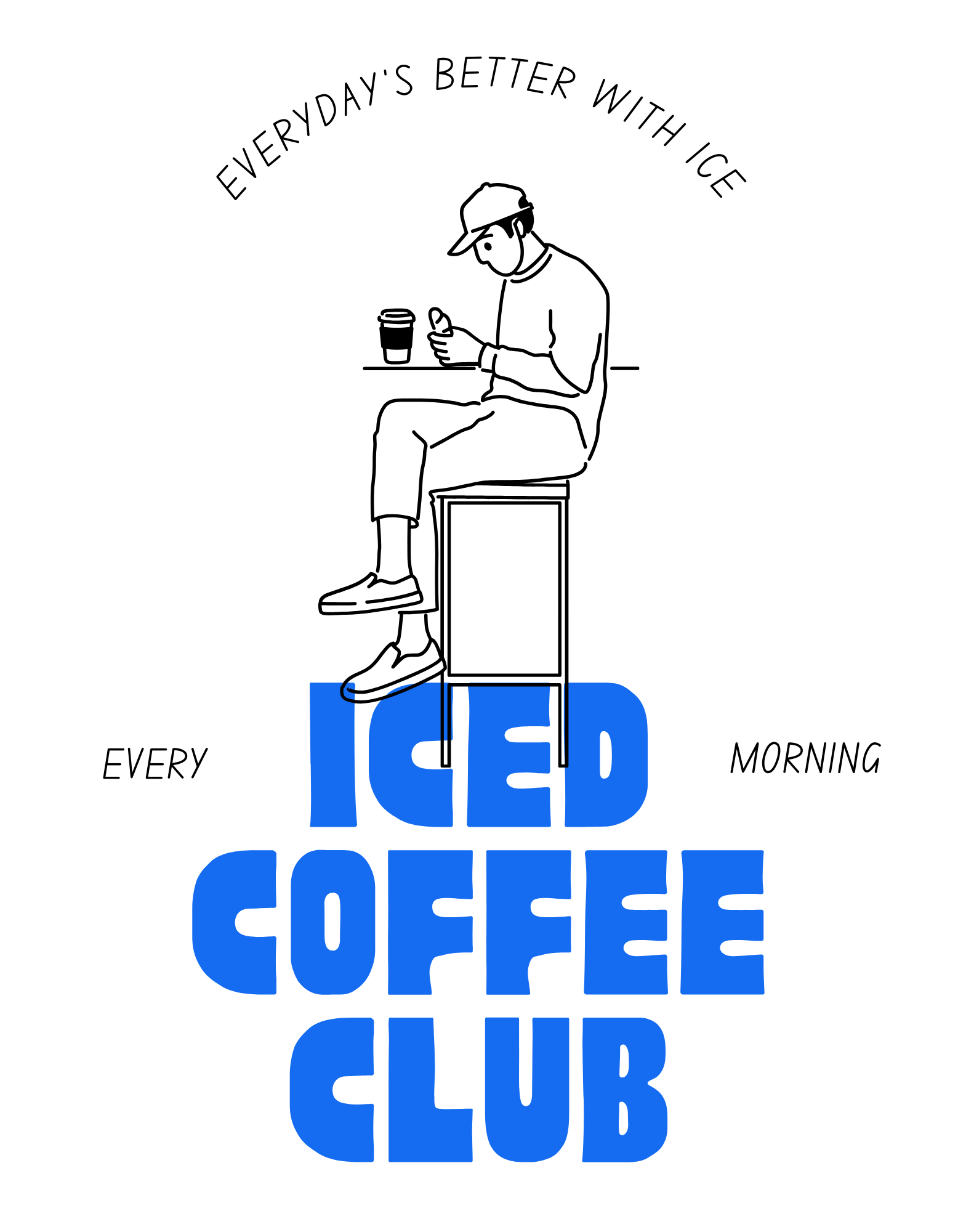 ICED COFFEE OVERSIZED COTTON T-SHIRT