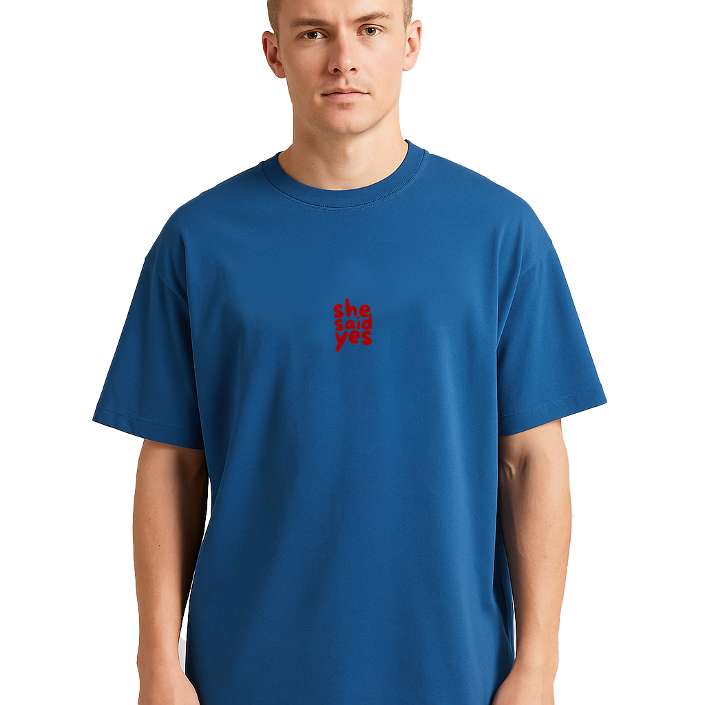 YES X EMBROIDERY OVERSIZED COTTON T-SHIRT